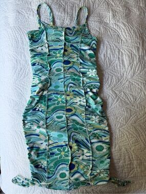 Almost Famous Blue and Green Floral One-Piece